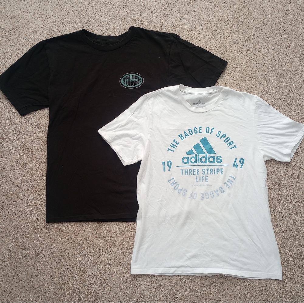 Lot Of Men's Shirts Volcom Dickies Vans Adidas Bundle Medium - Picture 2 of 10